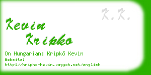kevin kripko business card